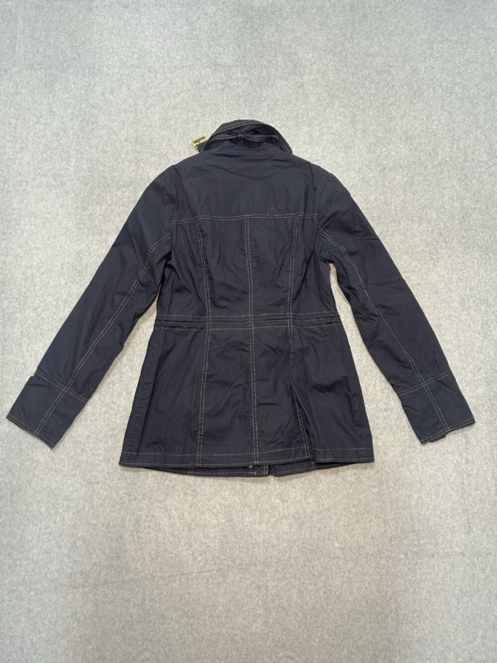 Michael Kors Women Long Sleeve Full Zip Windbreaker Jacket Navy Gold Size XS - Picture 8 of 11